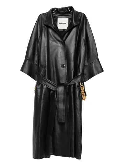 Darkpark Belt-waist Coat In Black