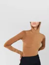 Darkpark Billie Long-sleeved Fitted Top With Hood In Brown