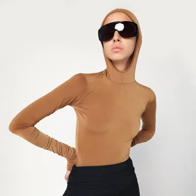 DARKPARK DARKPARK BILLIE HOODED TOP IN CARAMEL COLOUR