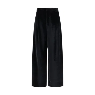 Darkpark Black Viscose Casual Pants