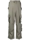 Darkpark Blair Cotton Cargo Trousers In Green