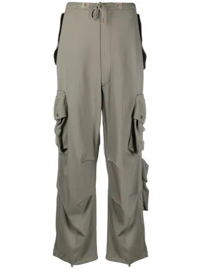 Darkpark Blair Cotton Cargo Trousers In Green