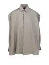 Darkpark Striped Cape Shirt Collared Neck