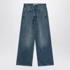 Darkpark Blue Asymmetrical Wide Leg Jeans Ined