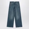 Darkpark Blue Asymmetrical Wide Leg Jeans Ined