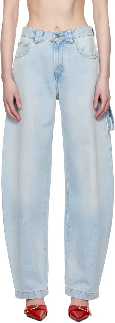DARKPARK BLUE AUDREY BARREL LEG CARPENTER JEANS