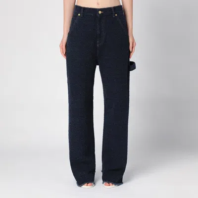 Darkpark Blue Boucl\u00e9 Denim Jeans