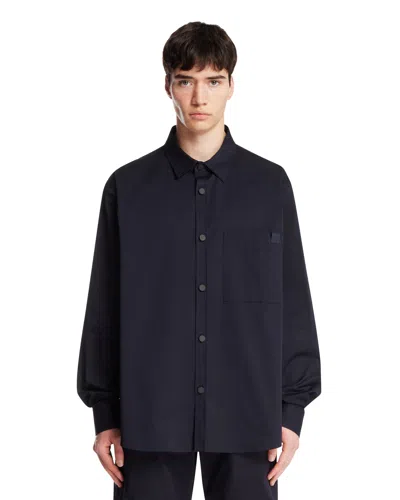 Darkpark Blue Cotton Shirt In Black