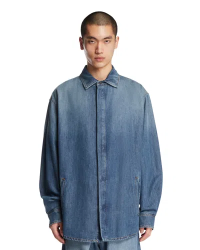 Darkpark Blue Denim Shirt With Pocket