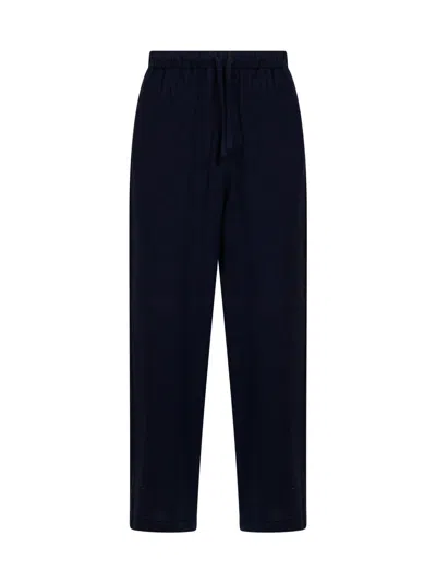 Darkpark Blue Ian Cashmere Wool Jogger Fit Trousers