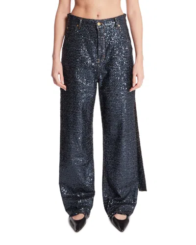 Darkpark Blue Lisa Sequin Jeans In Black