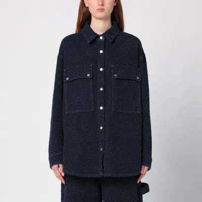 Darkpark Blue Over Shirt In Bouclé Denim