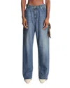 Darkpark Blue Oversized Carpenter Jeans In Blue