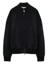 Darkpark Wool Bomber Jacket In Black