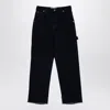 Darkpark Bouclé Wide-leg Frayed Jeans In Blue
