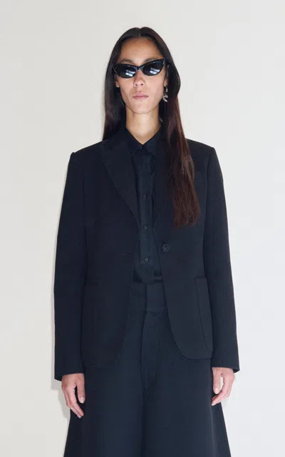 Darkpark Brooke Cotton Blazer In Black