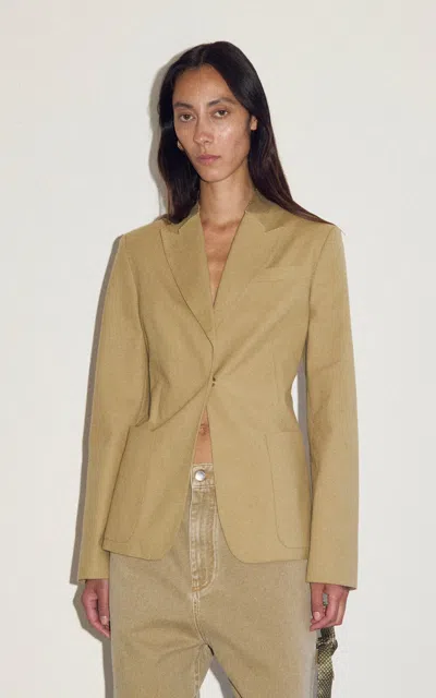 Darkpark Brooke Cotton Blazer In Brown