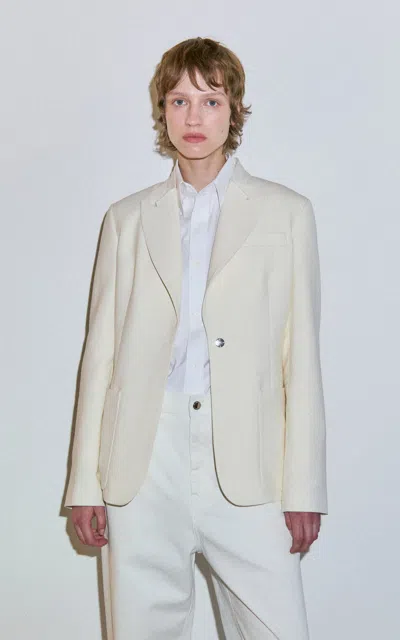 Darkpark Brooke Wool Blazer Jacket In White