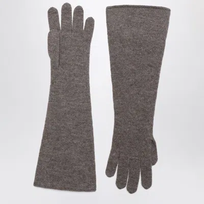 DARKPARK DARKPARK  BROWN CASHMERE GLOVES