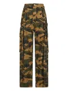 Darkpark Camouflage Cargo-pocket Trousers In Green