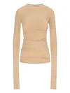 Darkpark Camren Long-sleeve Crew-neck Top In Brown