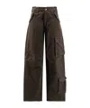 Darkpark Canvas Bow Cargo Pants In Brown