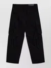 Darkpark Cargo Trousers With Adjustable Straps And Pockets In Black