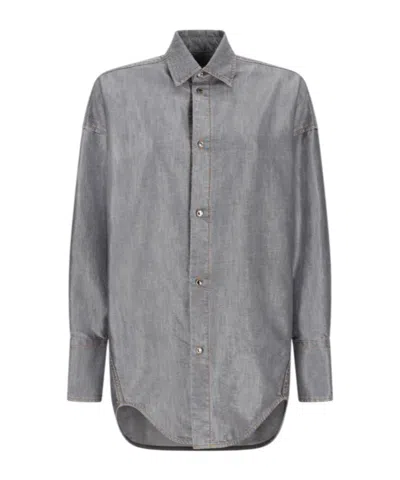 DARKPARK DARKPARK CARLA LUREX DENIM OVERSIZED SHIRT