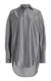 Darkpark Carla Oversized Metallic Denim Shirt