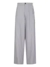 Darkpark Chain-detail Pleated-front Trousers In Gray