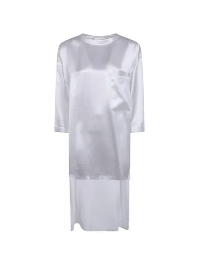 Darkpark Chest-pocket Longline T-shirt In Gray