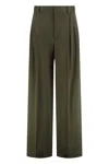 Darkpark High-waist Wide-leg Trousers From Chicago In Green