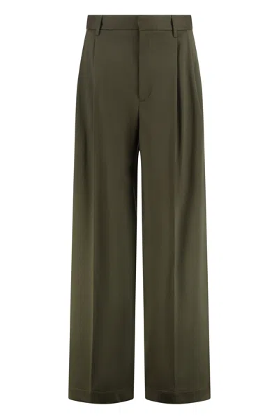 Darkpark Chicago High-waist Wide-leg Trousers In Green