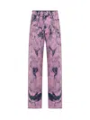 Darkpark Denim Trouser With Bleached Effect In Purple