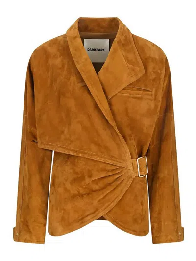 Darkpark Cindy Suede Contour Jacket In Transparent