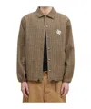 Darkpark Collared Check Jacket In Brown