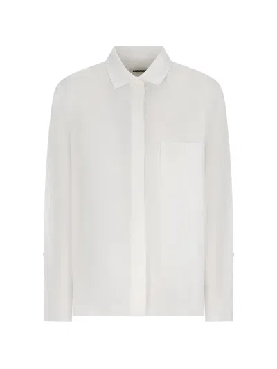 Darkpark Concealed-fastening Patch-pocket Shirt In White