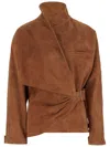 Darkpark Contour Cindy Suede Jacket In Brown