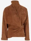 Darkpark Contour Cindy Suede Jacket In Brown