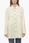 Darkpark Woman Shirt Cream Size M Virgin Wool In White
