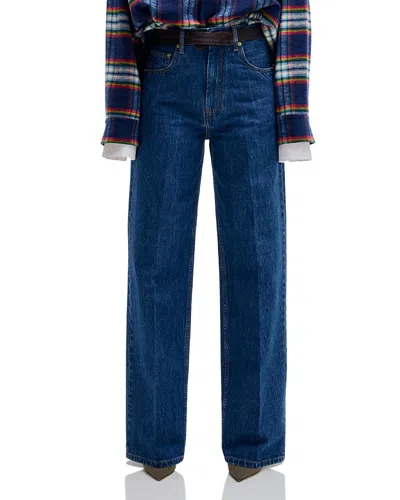 Darkpark Cora Wide Leg Relaxed Jeans In Medium Full In Blue