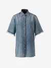Darkpark Cotton Denim Jacket In Denim Dark Blue