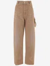 Darkpark Side-embellishment Bleached Wide-leg Jeans In Brown