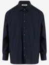 Darkpark Structured Cotton Shirt In Blue Navy