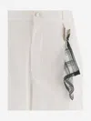 Darkpark Cotton Shorts With Button Closure In White