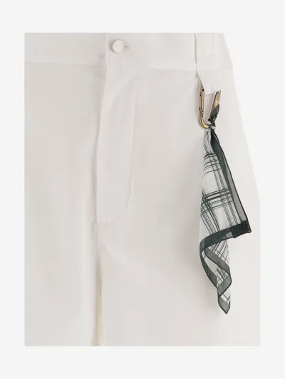 Darkpark Cotton Shorts With Button Closure In White