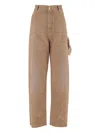 Darkpark Side-embellishment Bleached Wide-leg Jeans In Neutral