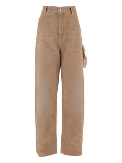 Darkpark Cotton Straight Jeans In Neutral