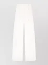 Darkpark Cotton Trousers With Drawstring And Wide Leg In White