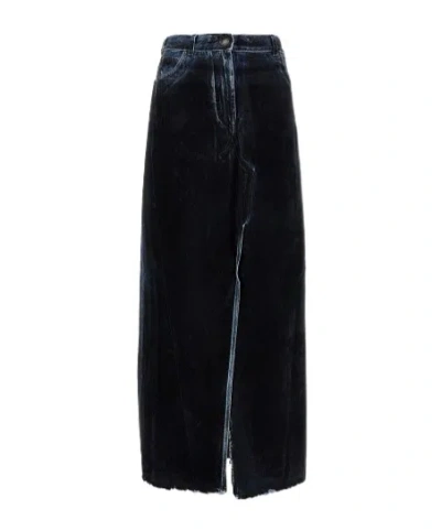 Darkpark Cowboy Maxi Dress In Blue